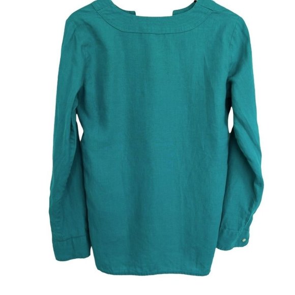 Lauren Ralph Lauren 100% linen long sleeve tunic top - Picture 4 of 7